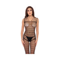 Rene Rofe Neo Geo Crotchless Bodystocking Black O/s