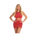 Pink Lipstick Midnight Sun Skirt Set Red O/s