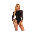 Pink Lipstick Definitive Diva Bodysuit Black O/s