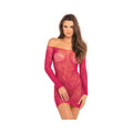 Rene Rofe Open Season Off Shoulder Dress Sangria Red M/L