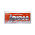 Tantus Ripple Large 8 In. Anal Beads Dildo Medium-firm Silver