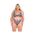 Butterfly Beauty Embroidered Bralette & Panty - Blue 1x