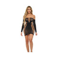 Pink Lipstick Diamond Drippin Dress W/rhinestone Detail Black O/s