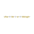 New Year's Kiss Me At Midnight Streamer - Gold/silver