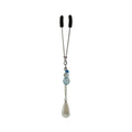 Bijoux De Cli Tweezer W/ Pearl On Chain & Blue Beads