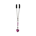 Bijoux De Cli Tweezer W/ Heart Charm & Fuchsia Beads