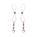Bijoux De Nip Nipple Halos Heart Charm Red, Clear