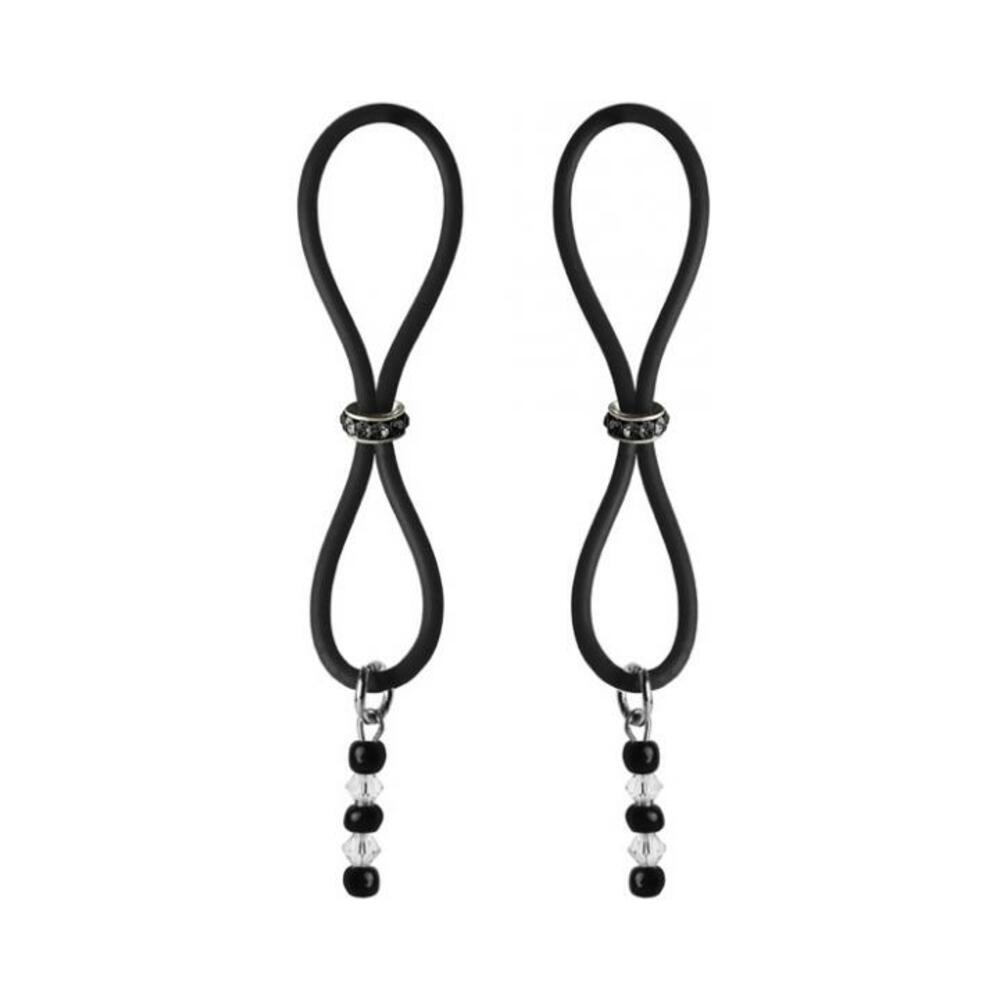 Bijoux De Nip Nipple Halos Black Gem Slider Black Clear