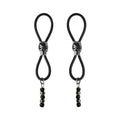 Bijoux De Nip Nipple Halos Black Skull Slider Black Silver