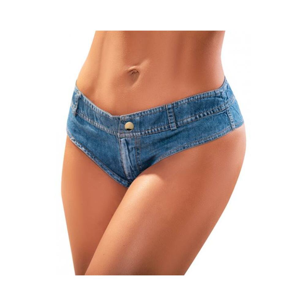 Micro Mini Solid Shorts Light Chambray Lg