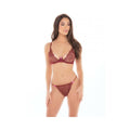 Rene Rofe Staying In Bra Top & Thong Burgundy M/l