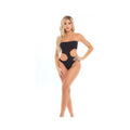 Pink Lipstick Fatale Cutout Bodysuit Black O/s