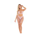 Pink Lipstick Empress Biker Short & Bandeau Top Pink O/s