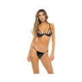Rene Rofe Vinyl Vibes Cage Bra & G-string Black M/l