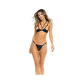 Rene Rofe I Like It Rough Bra & Thong Black M/l