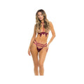 Rene Rofe I Like It Rough Harness & Strappy G-string Burgundy M/l