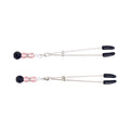 Beaded Nipple Clamps Adjustable Rubber Tipped Clamps With Pink Beads