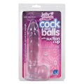 Jelly Jewels - Cock and Balls With Suction Cup - Clear