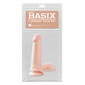 Basix Rubber Works - 6 Inch Dong With Suction Cup - Flesh