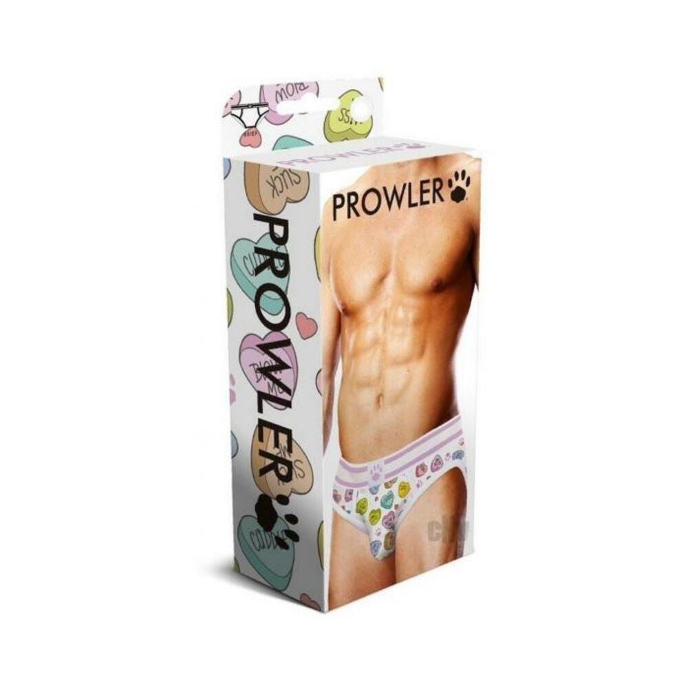 Prowler Candy Hearts Briefs Lg Wht