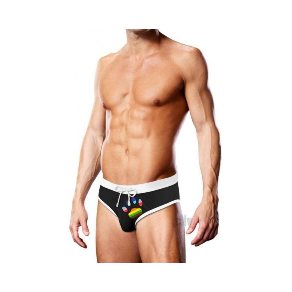 Prowler Swim Blk Oversize Paw Brief Sm