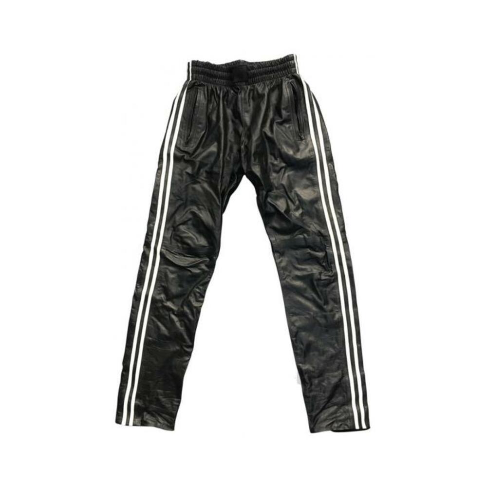 Prowler Red Leather Joggers Wht Lg