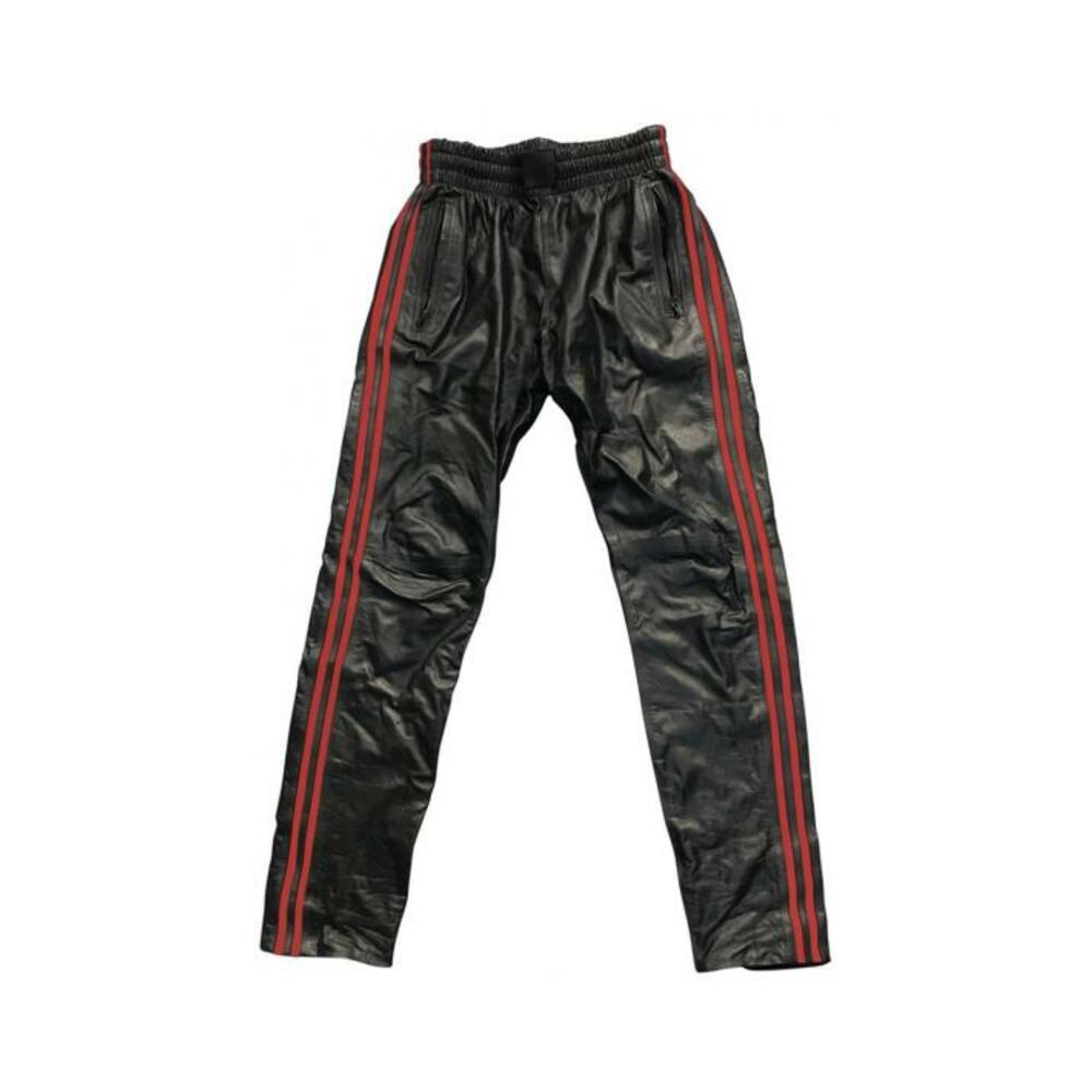 Prowler Red Leather Joggers Red Md