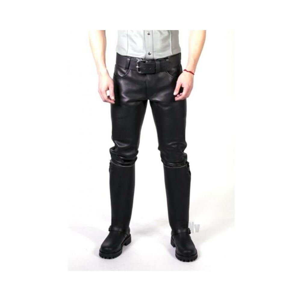 Prowler Red Leather Jeans Blk 38