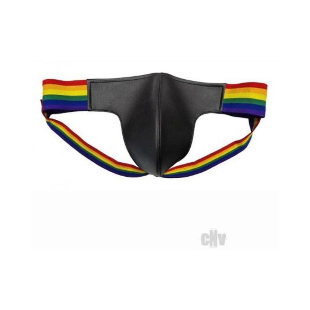 Leather Jock W/ Pride Stripes Sm