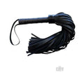 Long Leather Flogger Black