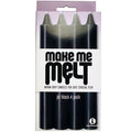 The 9's Make Me Melt Sensual Warm Drip Candles - Jet Black Pack of 4