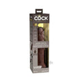 King Cock Elite Vibrating Silicone Dual-density Cock With Remote 9 In. Brown