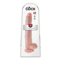 King Cock 14 Cock With Balls - Light