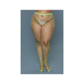 Bewicked Oversized Fishnet Pantyhose Neon Green Queen Size