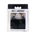 Sandm Puff Nipple Clamps Blk/rse Gld