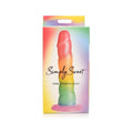 Simply Sweet Swirl 6.5 In. Silicone Dildo Rainbow
