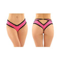 Dahlia Cheeky Hipster Panty With Lace Trim And Keyhole Cutout 6-pack L/xl Pink
