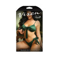 Vixen Only Girl For You Satin Tie-front Top & Matching Panty Emerald O/s