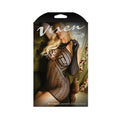Vixen It's A Mood Geometric Halter Dress & Matching Gloves Black O/s