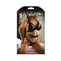 Vixen Wrap Me Up Lace Bralette & Panty Black O/s