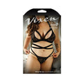 Vixen Wrap Me Up Lace Bralette & Panty Black Queen