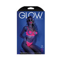 Glow Sweet Escape Open-cup Cage Bra & Crotchless Neon Pink Panty M/l