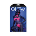 Glow Lights Off Lace Halter Bralette & Cage Panty Neon Pink S/m