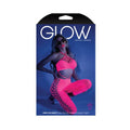 Glow Own The Night Cropped Cut-out Halter Bodystocking Neon Pink Os