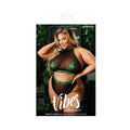 Vibes That's Dope Halter Top & Retro Panty Queen Black
