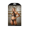 Tease Kylie Halter Bralette & Open-back Panty Black L/xl
