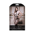 Sheer Starry Eyed Crotchless Harness Stockings & Star Pasties Set Black Queen