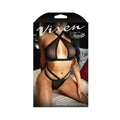 Vixen After Hours Studded Halter Top & Panty Black L/xl