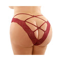Ivy Lace Bikini Panty With Lattice Cut-out Back Garnet Queen