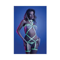 Fantasy Lingerie Glow Night Vision Glow-in-the-dark Lace Strappy Teddy White M/l